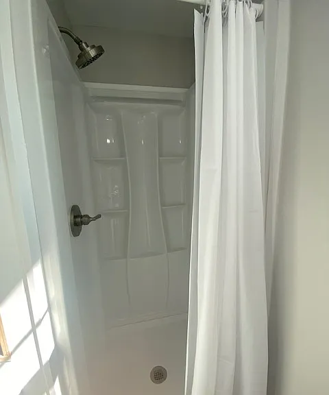 New shower.