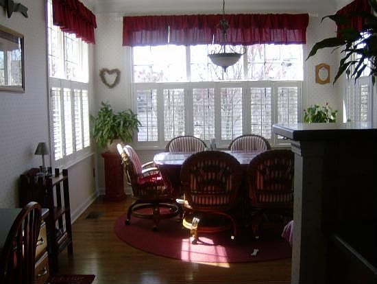 Eat-in-kitchen overlooking yard.