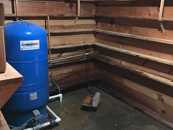Pump room off of garage