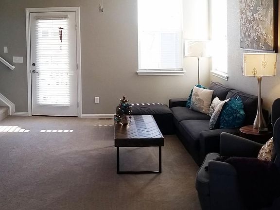 Living room area with fireplace