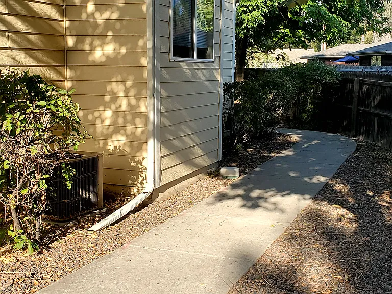 walkway to the townhouse
