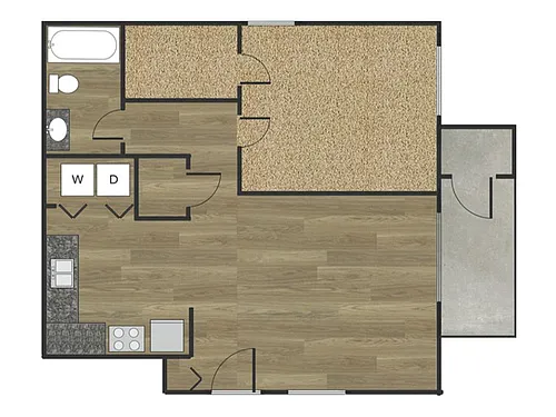 Floor plan 1x1A