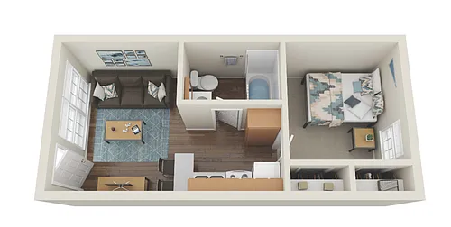 Floor plan A1 1X1-S