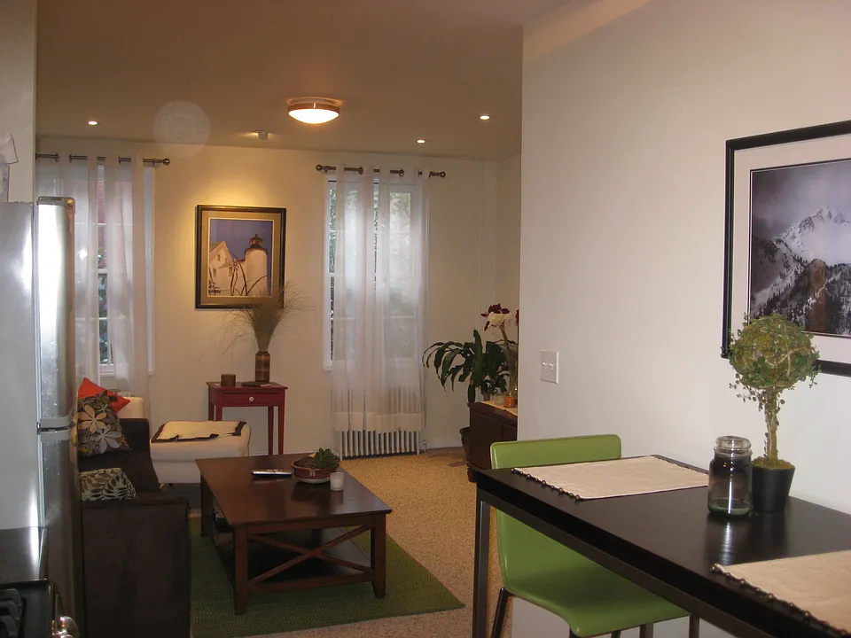 living room from kitchen