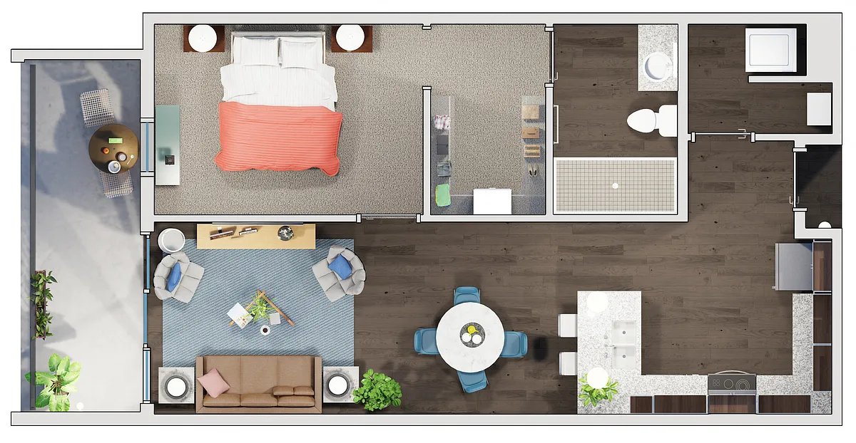 Floor plan Building 3: A3-I Furnished