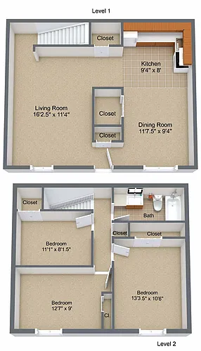Floor plan Three Bedroom