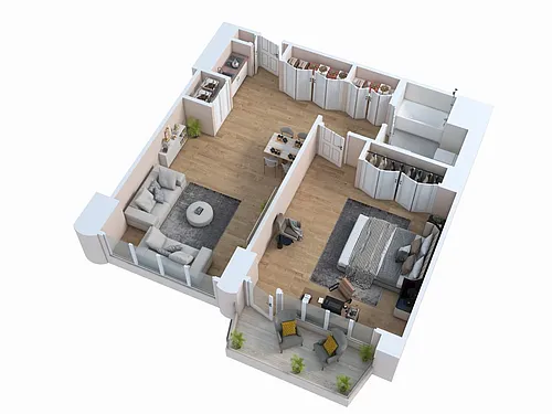 Floor plan One Bedroom