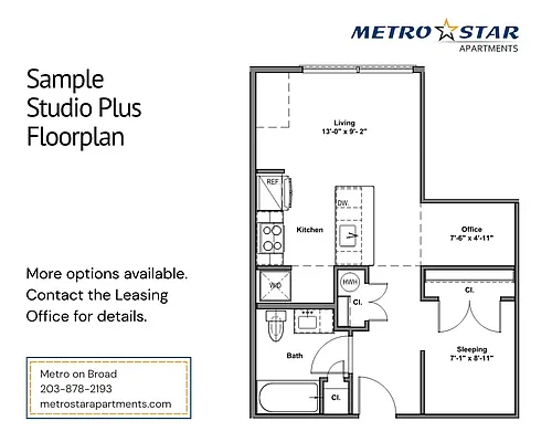 Floor plan Studio Plus