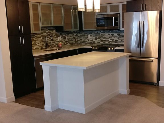 View of the kitchen, from the living room.