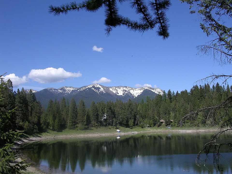 View across lake