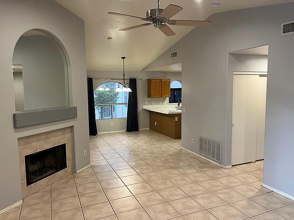 Living room and dining room