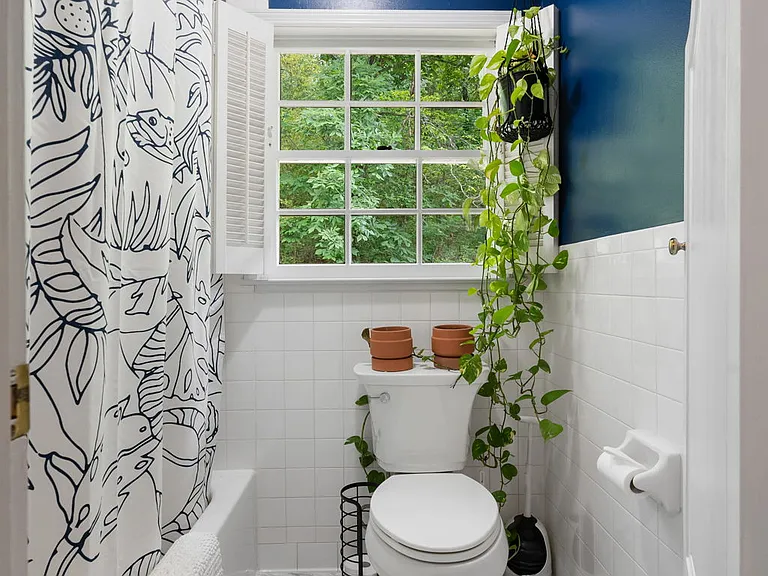 Closeup of full bath