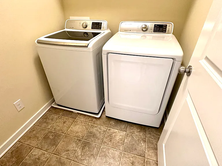 In-unit washer and dryer.