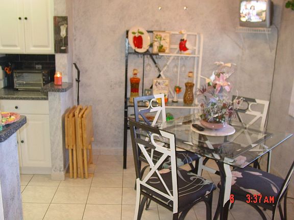 Eat in Kitchen has a window view of catwalk