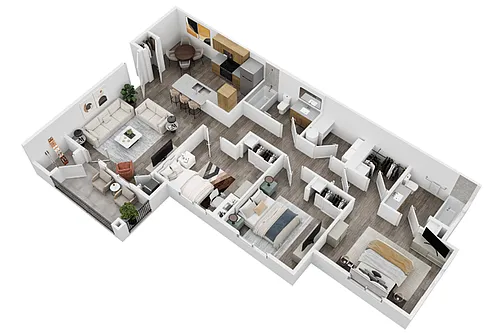 Floor plan The Aspen - 3x2