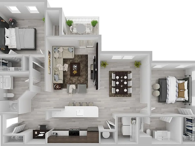 2 Bedroom | 2 Bath | 1254 SF 2 Bedroom | 2 Bath | 1254 SF