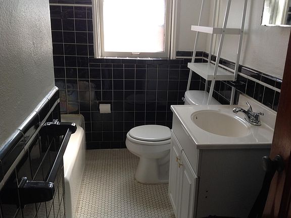 Bathroom with linen closet