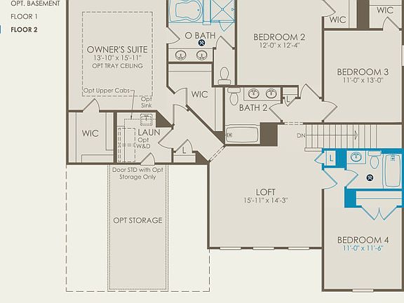 Wingate Floor Plan, Quick Move-in Home, Floor 2