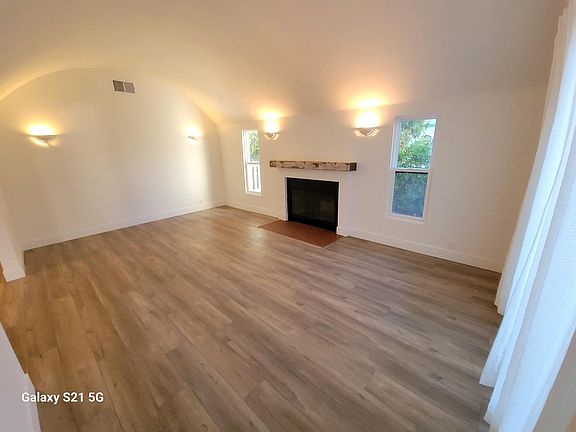 Living Room w/ Reclaimed Mantel