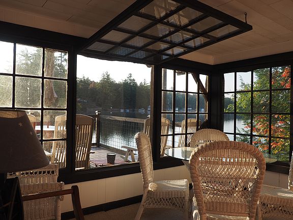 View from inside boathouse