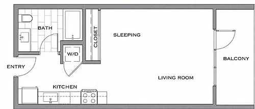 Floor plan SE w/ Balcony