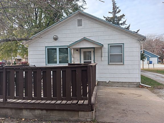 East side of house with deck