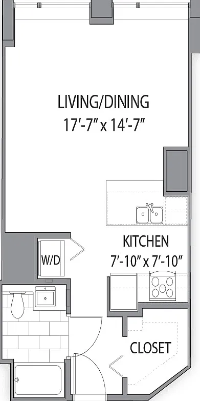 Studio, 546 sqft, $2,338 — Photo 2