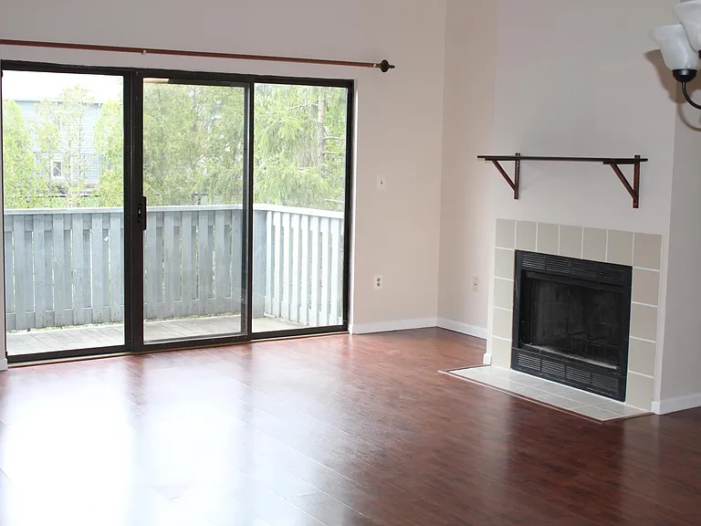 Living room with fireplace