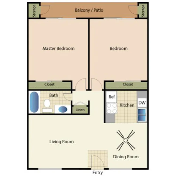 Floor plan Two Bedroom