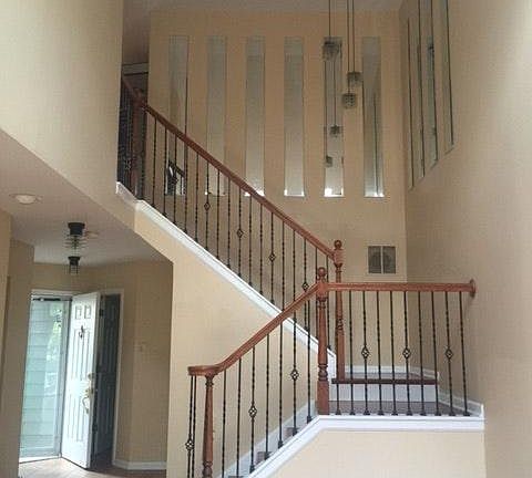 Stairs from living area