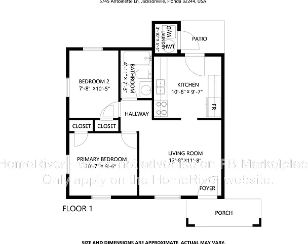 2 bed, 1.0 bath, 1200 sqft, $1,025 — Photo 2