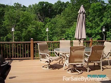 Deck
						:
						Looking toward trees on property