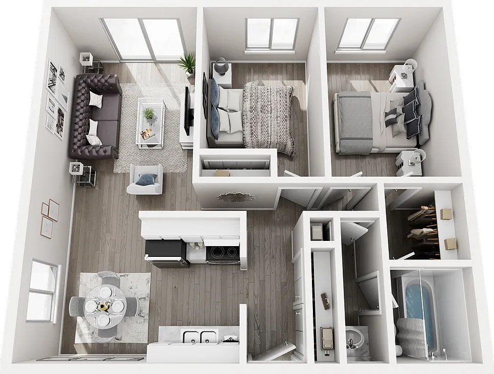 Floor plan 2x1 Canal