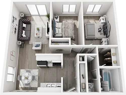 Floor plan 2x1 Canal