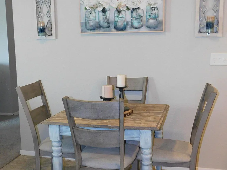 Plenty of space for a large table/ desk.
