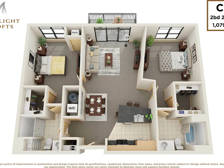 1 bedroom, 1 bath 1 bedroom, 1 bath