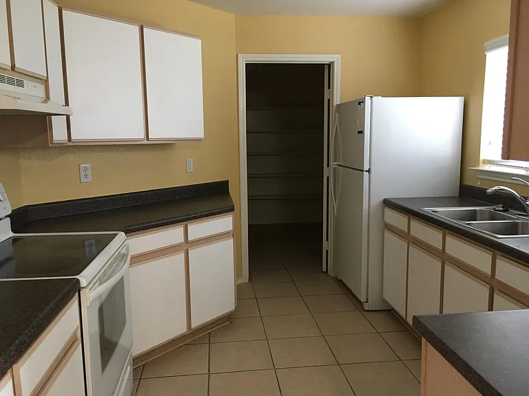 Kitchen with walk-in pantry
