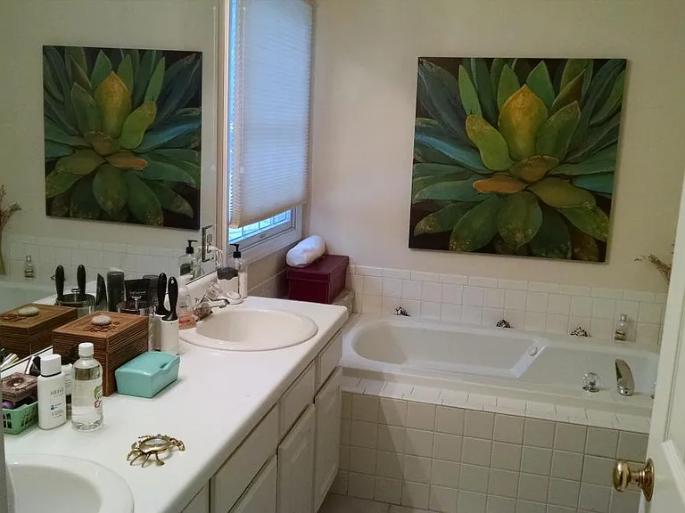 Masterbath w/double sinks & jetted tub