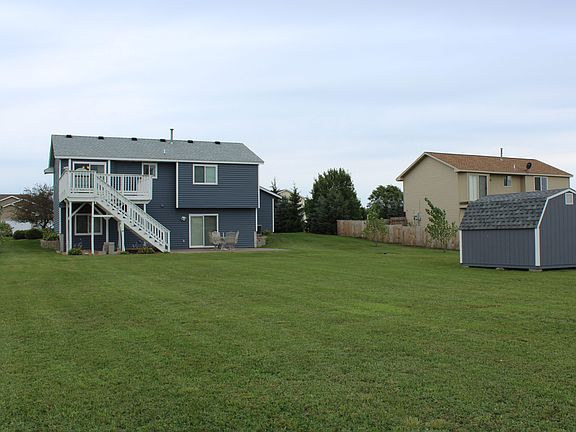 Back yard with storage shed
