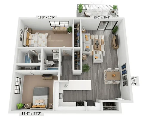 Floor plan 2C