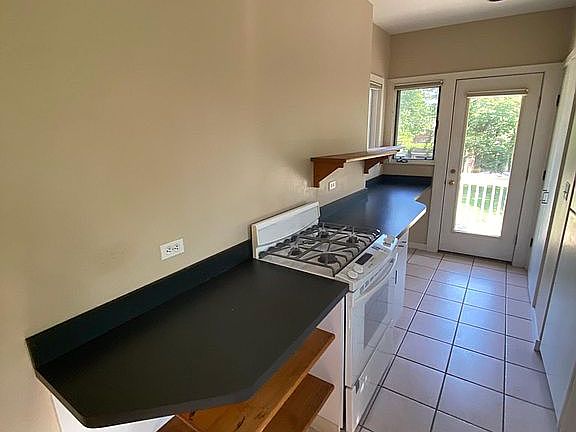 Kitchen with access to deck