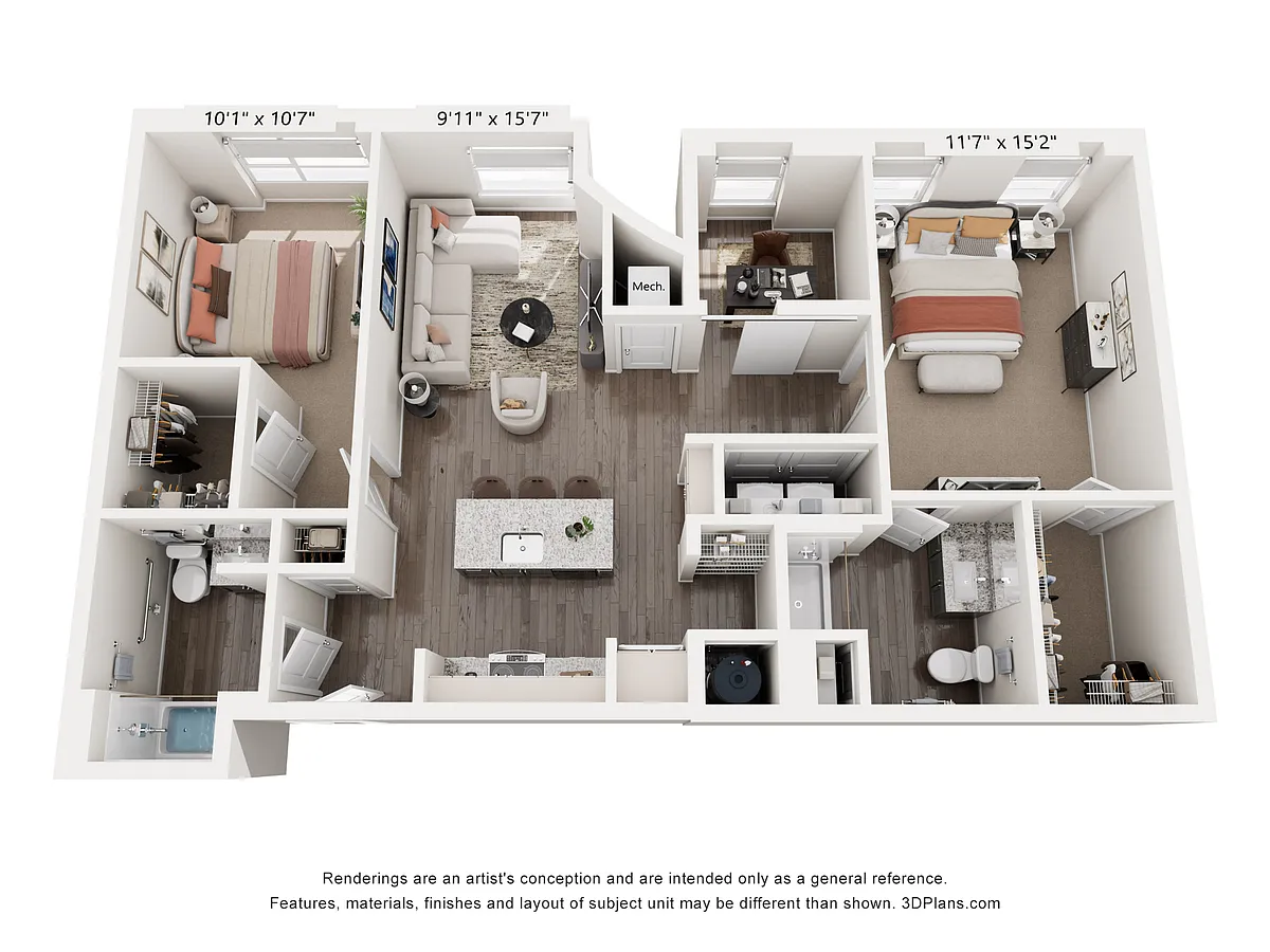 Floor plan 2B2 Caravaggio