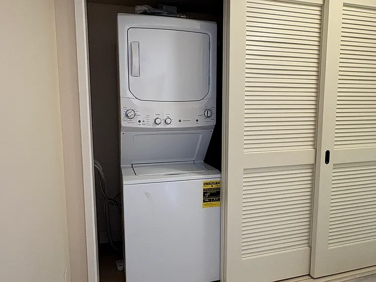 In unit washer and dryer and closet.