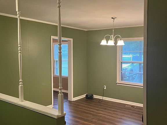 View from kitchen facing dining room