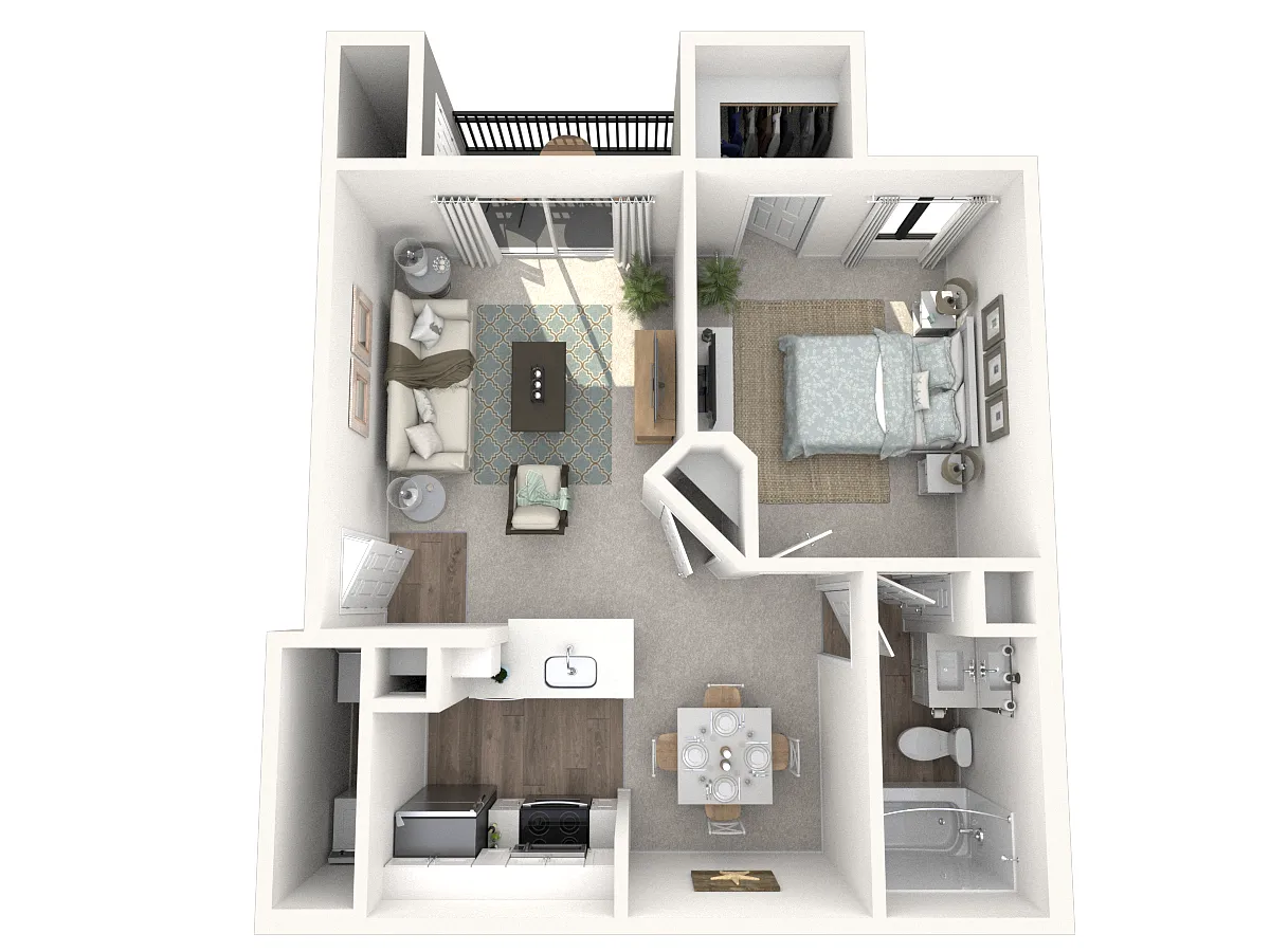 Floor plan 1X1 A1
