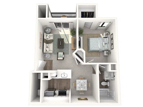 Floor plan 1X1 A1