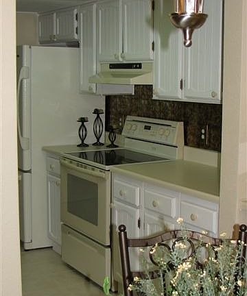 East wall of kitchen.