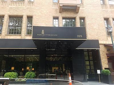 Entry, lobby with loading zone and full time doorman staff