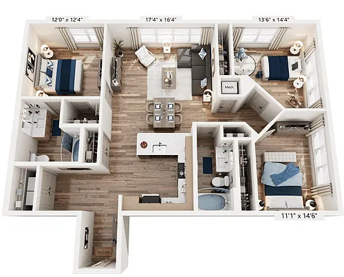 Floor plan Potomac River