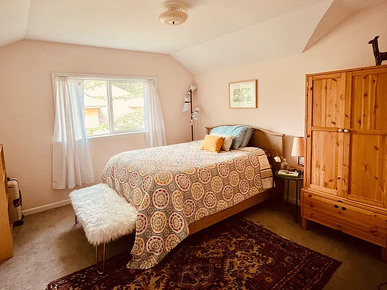 Second bedroom with full mattress and large walk-in closet